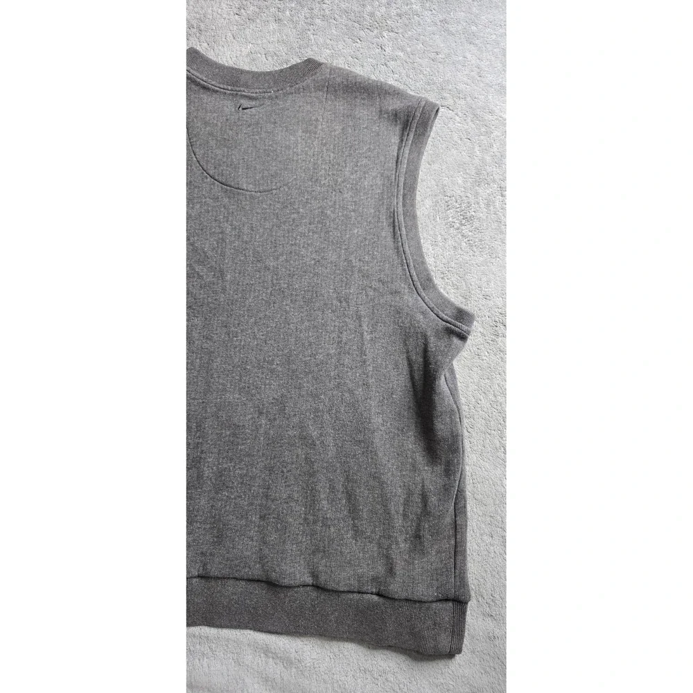 Nike Golf Vest Mens XL Grey V-Neck Cotton Swoosh Casual Preppy Y2K